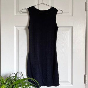 Topshop high neck black bodycon dress